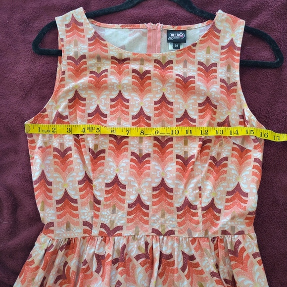 Retrolicious Trees Vintage Dress Sz M - Picture 5 of 5